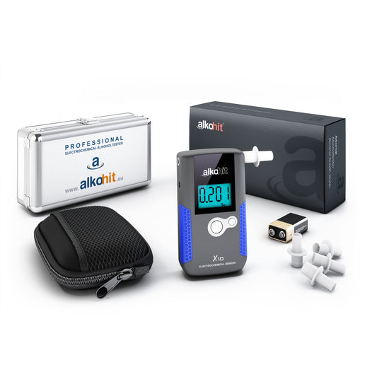 Alkomat Alkohit X10 w skrzyneczce aluminiowej