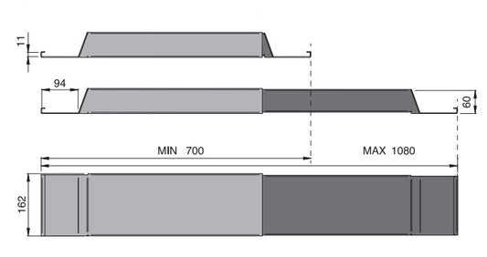 Zabezpieczenie smoka paliwa regulowane 700-1080mm SafeTank