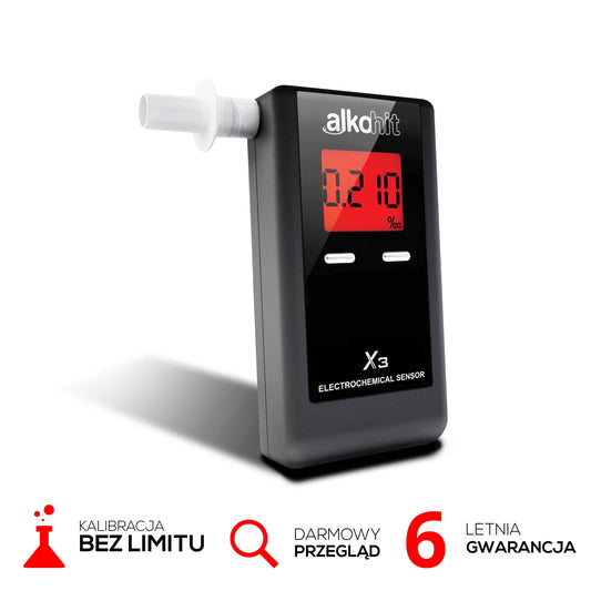 Alkomat Alkohit X3 w skrzyneczce aluminiowej