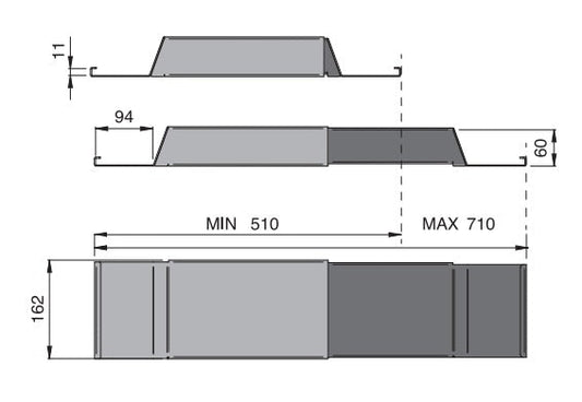 Zabezpieczenie smoka paliwa regulowane 510-710mm SafeTank