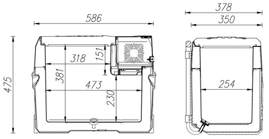 Lodówka sprężarkowa V40 40L DC12/24V AC110-240V