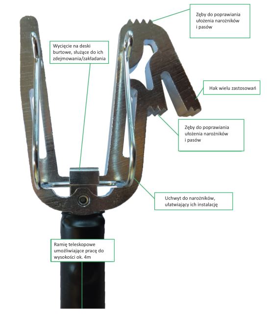 Kij do zdejmowania belek naczepy