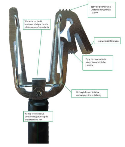 Kij do zdejmowania belek naczepy