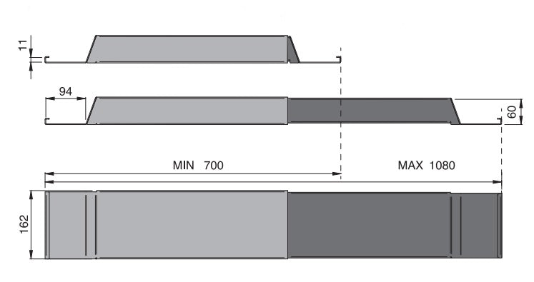 Zabezpieczenie smoka paliwa regulowane 700-1080mm SafeTank