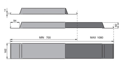 Zabezpieczenie smoka paliwa regulowane 700-1080mm SafeTank
